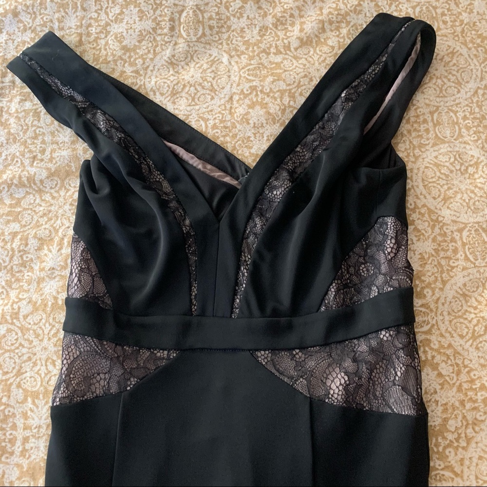 BCBGMaxAzria Black Slit Dress